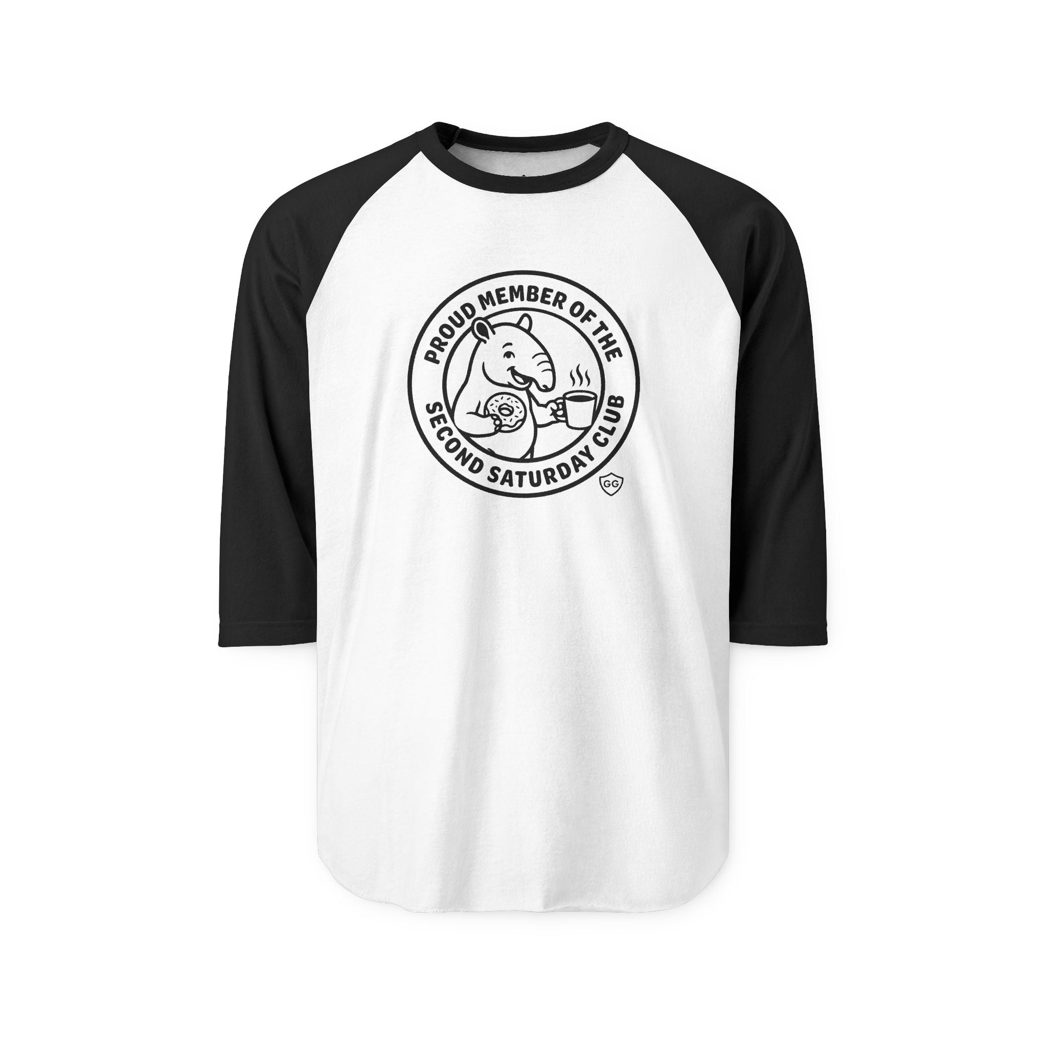 Second Saturday Club Baseball T-shirt (3/4 length sleeve)